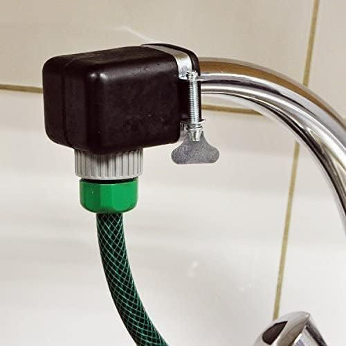 Large Square Mixer Tap Hose Connector – Universal Kitchen Tap Adapter for 1/2 Garden Hose Pipe, Rubber Fitting with Metal Tightening Screw for Secure Seal – Easy & Leak-Proof Attachment