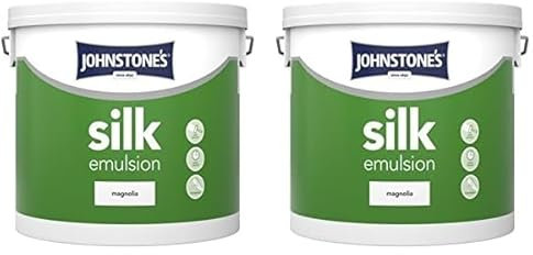 Johnstone's Wall and Ceiling Silk Emulsion Paint - Magnolia 5L (Packing May Vary) (Pack of 2)