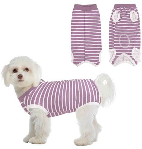 Dog Recovery Suit Post Surgery Bodysuit, Soft Breathable Surgical Pet Suit, E-Collar Alternative for Spay Neuter Wound Care, Anti-Lick Onesie for Medium, Large Dogs (Pink, XL)