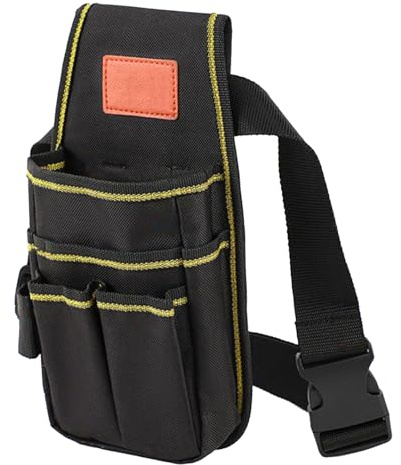 Cinturón de herramientas pequeño, organizador de grabado de carpintería, pequeño cinturón impermeable con múltiples bolsillos para carpintería, electricista, fontanería, mecánico, jardinería