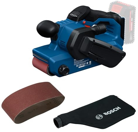 Bosch PRO 18V System Lijadora de banda a batería GBS18V-75 (incl. banda de lija de grano 80, bolsa para polvo)