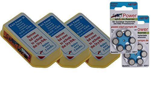 12 START Hörgerätebatterien A675P Plus 3X Trockenstein Dry-Brik