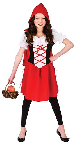Wicked Costumes Girls Red Riding Hood Fancy Dress Costume Fairy Tale Storybook Character Outfit