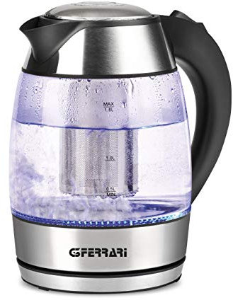 G3 Ferrari G10066 Bolleblu Bollitore e Tisaniera, 2200 W, 1.8 Litri, Vetro, Acciaio