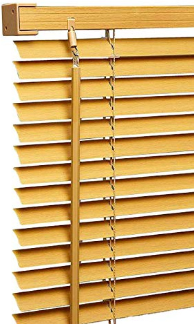 Ruby Deals PVC Window Venetian Blind Blinds Easy Fit Curtains Trimmable Fittings Windows Treatment Shutters Twist Open Close (Teak-PVC, W 195cm(76.77'') x H 150cm (59)