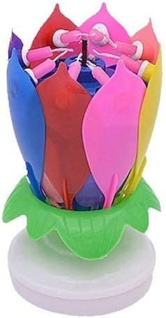 WZhen Elektrische Geburtstag Kerze Musik Lotus Blume Für Kuchen - Bunt
