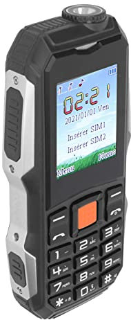 Sxhlseller Q1 Teléfono Móvil 2G Dual SIM Desbloqueado con Botones Grandes, Batería 3800mAh Tecla SOS, Absorción de Impactos Ideal para Personas Mayores, 100 240V (Black)