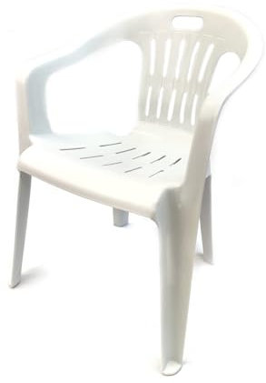 Ecoplast Gartenstuhl für Kinder aus Kunststoff, Weiß, 355 x 265 x 500 mm