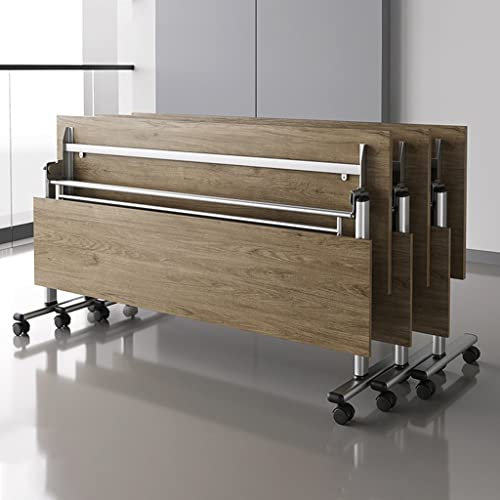 Zusammenklappbarer Besprechungstisch, 3er-Set, mit klappbarem Deckel, mobiler Trainingstisch mit Bescheidenheits-Panel und feststellbaren Rädern, für Konferenzräume, Trainingsräume, Mediencenter und