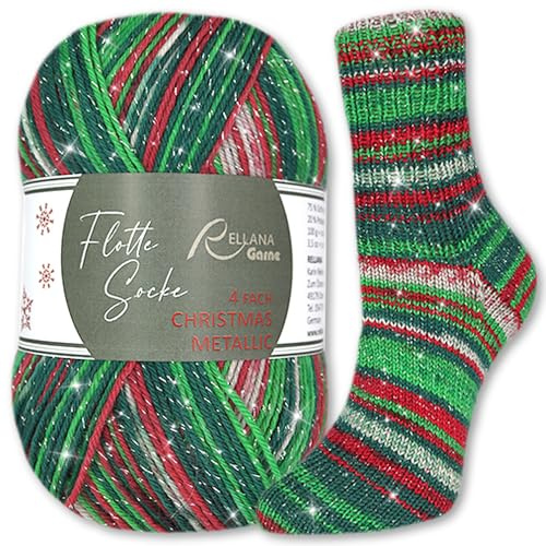 Frida's Wollhaus Rellana - Ovillo de lana para calcetín (100 g, 4 hilos)