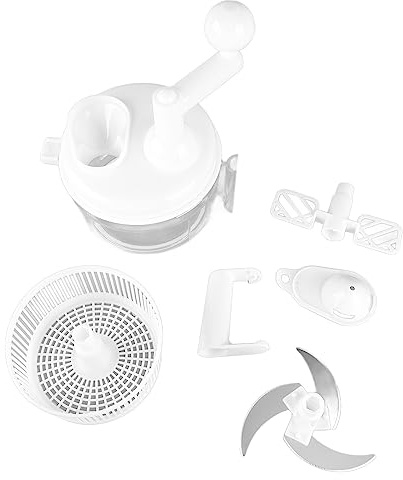 Qcwwy Hachoir à Légumes à Manivelle, Matériau ABS, Légumes Rapide et Facile pour un Usage Domestique, Idéal pour Hacher les Légumes, les Noix et les Herbes