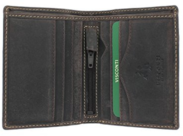 Visconti Hunter kompakt oljat läder pil plånbok RFID-blockering 705, Olja brun, kompakt, Kompakt