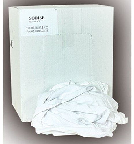 Chiffon essuyage blanc en carton de 10kg