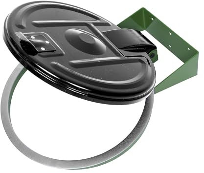 kaiserkraft | Wand-Müllsackhalter | für Volumen 120 l | grün | Kunststoffdeckel