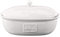 CreaTable Brottopf TOSCANA oval 38 cm aus Steingut weiß glasiert/Brotbehälter/Vorratstopf