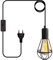 Industrielle Hängelampe mit Stecker Metall Pendelleuchte Kit mit Schalter Vintage Lampe mit Stecker 450cm Kabel Hängeleuchte Loft Kronleuchter Schwarz E27 Lampenfassung Max. 60W