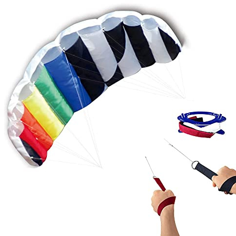 Touch The Sky Cometa Suave del Arco Iris Colorido para Niños y Adultos,sin Esqueleto,Diseño de Estructura Único,Excelentes Juegos al Aire Libre y Juguetes de Actividades,Adecuado para Principiantes.
