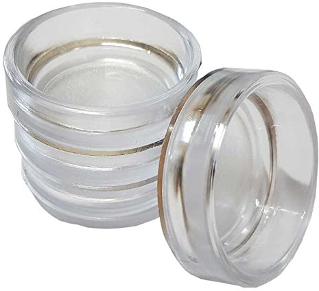 Heavy Duty Castor Cups 38mm Pack of 4 Clear Extra Strong Protect Wooden, Laminate, Tiled Floors and Carpets from Wheel Damage and Scratches Caused by Furniture Chair Bed Sofa and Table Legs