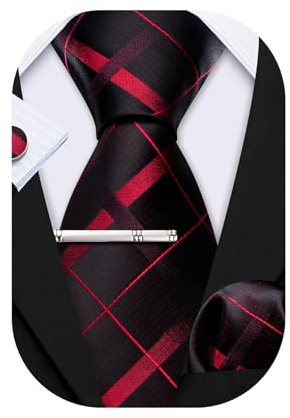 Barry.Wang Ensemble de cravates en cachemire pour homme avec poche carrée en soie pour mariage, 6 pièces, taille unique