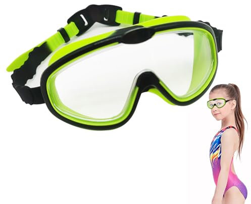 WEITING Poolbrille für Kinder, beschlagfreie Anti-UV-Schwimmbrille für Jugendliche, Schnorchelbrille, Schnorchelausrüstung mit Silikondichtung, Schwimmmaske für Jungen und Mädchen, Pool,
