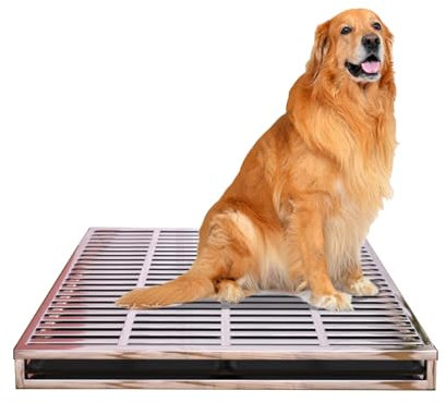 Edelstahl Haustiertoilette Hundetoilette Für Den Innenbereich Hundetöpfchen, Hund Trainingstoilette Hundestreu Hund Töpfchen (105cm/41.3in)