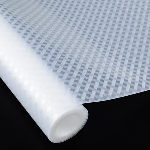 Sevenpers Schubladenmatte 59.5cmx500cm,Multifunktionale Schutzmatten Zuschneidbare Matten für Kühlschrank,Schrank,Wohnmobil,Küche,Büro(59.5x500cm,Transparent)