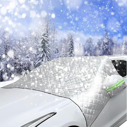 JAONLD Pare Soleil Brise Avant Bache Anti Grele Voiture 230 * 148 cm pour à Toutes Les Saisons,Anti-Gel,Anti-Neige,Anti-Soleil,Anti-Poussière,Pare Soleil Brise Universel Pliable