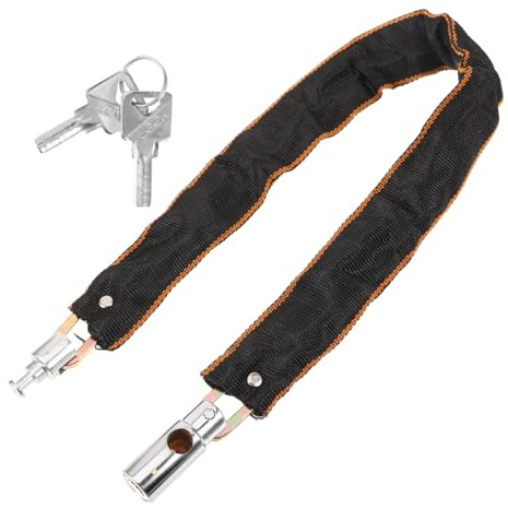 Toyvian 252g Candado De Cadena para Bicicleta Seguridad Portátil para Bicicletas y Motocicletas con Llaves Resistente y Conveniente para Exterior Diámetro