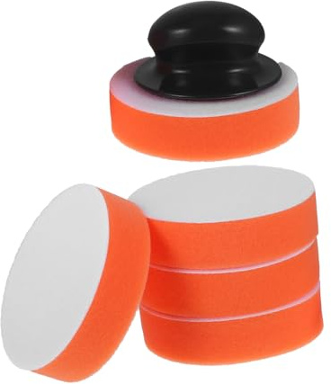 PRETYZOOM Tampone Lucidante in Spugna Applicatore Cera Per Auto Con Manico Ergonomico Kit Utensili Per Manuale Adatto Per Lucidatura e Finitura