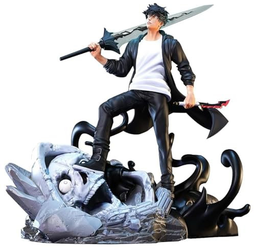 Epitome Sung Jin Woo Figur, Kampf, Spezialeffekte, Szene, Actionfigur, 20 cm, Manga-Charakter, Statue, Sung Jin Woo, PVC-Modell, Desktop-Dekoration, Souvenir, Sammlung, Geschenk für Fans