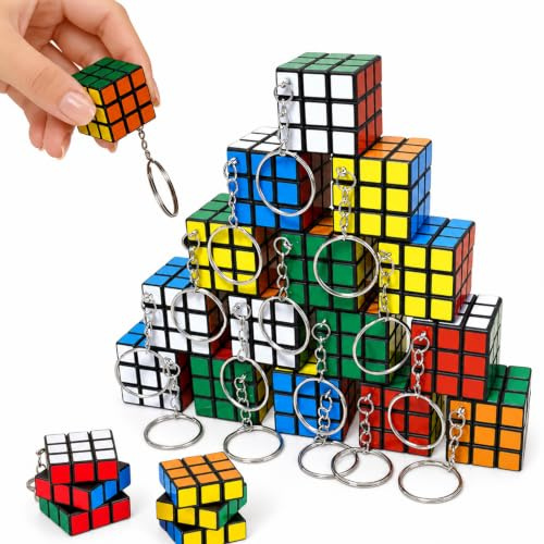 20 Pcs Mini Magic Cube, Portable 3x3 Puzzle Cube, Classic Brain Teaser Cube, Fun Cube Puzzles for Party Bag Fillers & Gifts