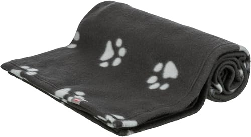 Trixie Manta para Perros Mascotas - Manta Sofa Suave Manta para Mascotas Perros Gatos Cálida Protección Manta Barney 150 x 100 cm Negro Beige