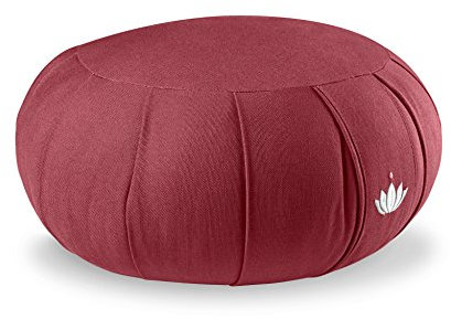 Lotuscrafts Zafu Kissen Kapok Delight - Sitzhöhe 15 cm - Zafu Meditationskissen Yogakissen mit Kapokfüllung - Waschbarer Bezug aus Bio-Baumwolle - Yoga Zafukissen