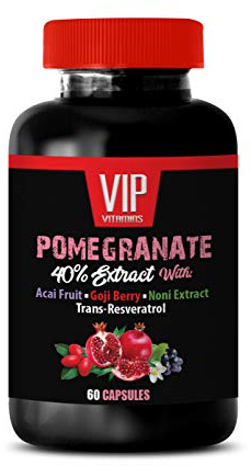 Immune Support Vitamins for Adults - Pomegranate Extract Formula - with ACAI, NONI, RESVERATROL and Goji Berry - Pomegranate Extract - 1 Bottle 60 Capsules