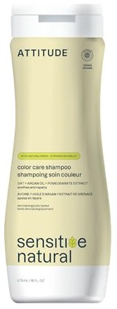 ATTITUDE Colour Protect Shampoo, Peach & Vanilla, 473 ml | Dermatologist Tested & Soothing Oat with Argan Oil, EWG Verified, Rich Lather, 97% Naturally Derived, Vegan