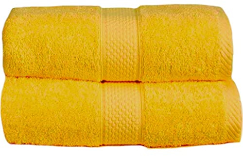 Sue Rossi Ltd 100% Turkish Cotton Guest Towels Hand Kitchen Towel Face Cloth 40 x 60 cm Pack Of 2 Twin Set (Ochre)