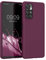 kwmobile Funda para Xiaomi Redmi Note 11S 5G / Poco M4 Pro 5G Carcasa - Ultrafina de TPU y Silicona con Bordes elevados anticaídas - Violeta Burdeos