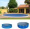 Poolpanda Premium Telo Solare per Piscina Ø 305 cm Rotondo | Spessore 400 µm | Nero/Blu | Tagliabile | Telo Termico | Riscaldamento Piscina