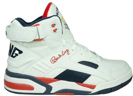 PATRICK EWING Athletics Eclipse OG Sneakers Weiß/Marineblau/Rot USA Dream Team 1992 Olympic Edition Leder Obermaterial, Mehrfarbig/Meereswellen (Ocean Tides), 10.5
