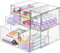 Schreibtisch-Organizer mit 7 Schubladen, ToyaJeco Acryl stapelbar Desktop Lagerung Schubladen Make-up-Organisator, Clear Craft Storage Box Schränke für Büro Eitelkeit Arbeitsplatte Bad Schlafzimmer
