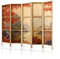 framed concept - Paravent Raumteiler aus Holz 225x172 cm, 5-teilig, einseitig, im orientalischen Stil