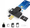 AiTURE CAC Smart Card Reader, 5 in 2 DOD Military USB SIM/SD/TF/ID/IC Card Adapter USB C Sim Card Adapter Compatible with Windows, Linux/Unix, MacOS X (5 IN 2)