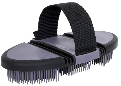 START FlexiComb Spazzola per la cura dei cavalli – Spazzola per criniera e coda con setole flessibili – Spazzola ergonomica per cavalli per districare delicatamente e accuratamente senza tirare (nero