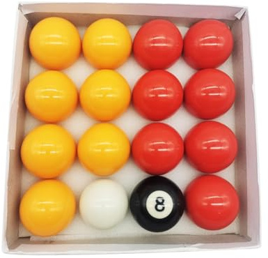 Sjfbebsy Juego de Accesorios de Billar de 16 Piezas, Bolas de Resina de 2 Pulgadas de diámetro, Bolas de Billar con balanceo equilibrado para entusiastas del