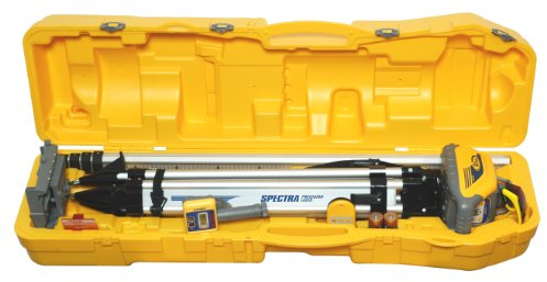 Spectra HV101GC-2 Laser Kit with HV101 Laser Level, HR320 Receiver, GR152 15-ft Grade Rod in Inches, C59 Rod Clamp, Tripod, Remote Control, Wall Mount, Alkaline batteries, Case