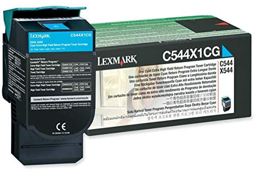 Lexmark Toner C544X1CG Cyan (ca. 4000 S.) - Passend für C544dn, C544dtn, C544dw, C544n, C546dtn, X544dn, X544dtn, X544dw, X544n, X546dtn, X548de, X548dte