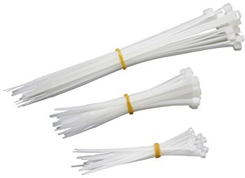 Meister buntband sortiment 75 stycken – vit – olika storlekar – 90/120/190 mm – stabil nylon – formbeständig, buntband-set för buntmaterial/kabelkontakter/1746500