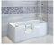HAK Seniorenbadewanne, Weiß, Fiberglas, Rechteckig, Modern, 167,5x75/85x53cm, mit Tür, Duschkabine, Wannenschürze, Ablauf/Sifon, Ausführung RECHTS