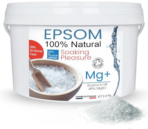 Sali Piedi Sali da bagno, Pediluvio Detox, Sali di Epsom, Sali Rilassanti, Esfoliante Naturale, Magnesio, Celtic Salt, Pedicure, Antimicotico, Drenante Gambe Gonfie, Fertilizzante per piante 2500g