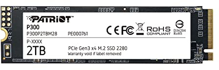 Patriot Memory P300 M.2 PCIe Gen 3x4 2TB Low-Power Consumption SSD - P300P2TBM28